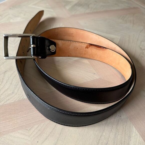 The Bridge Leather Black Belt Made In Italy - Picture 3 of 8